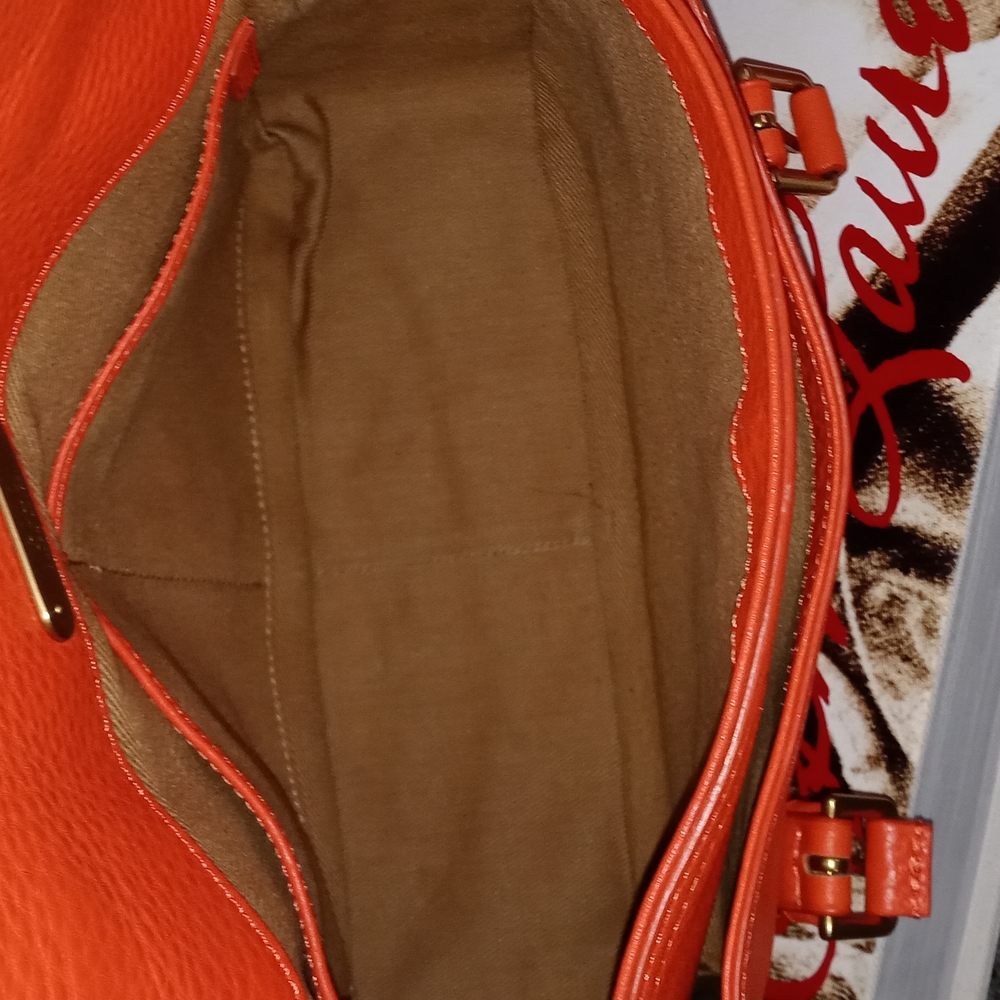 ๐Polo Ralph Lauren๐ - Orange Vachetta "School" Crossbody Satchel - Picture 13 of 16
